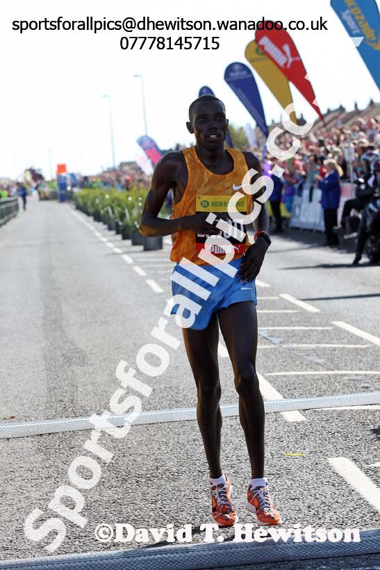 Stanley Biwott 2nd in the mens Morrisons Great North Run. Photo: David T. Hewitson/Sports for All Pics